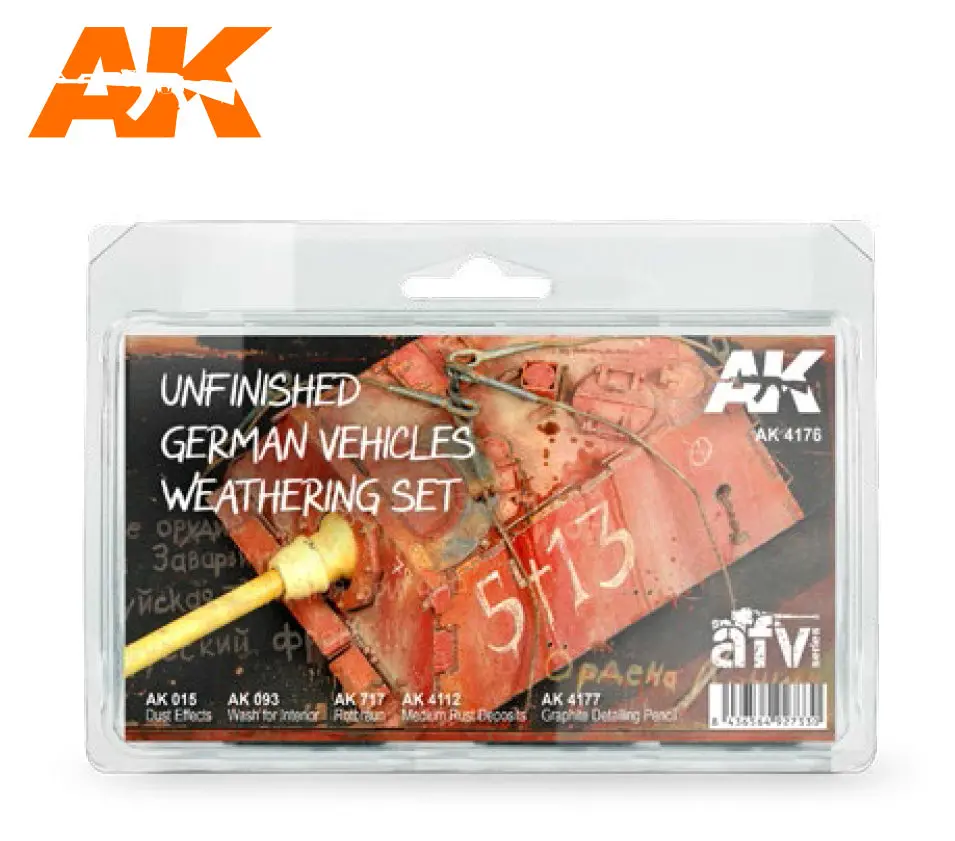Ak-4176 Unfinished German Vehicles Weathering Set (Discontinued) 1