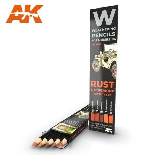 Watercolor Pencil Rust & Streaking Effects Set 1