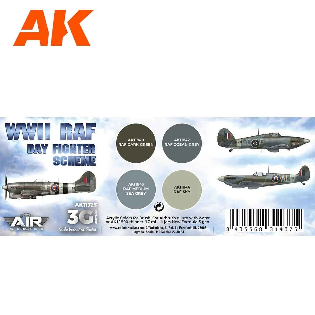 Wwii Raf Day Fighter Scheme Set 3G 1