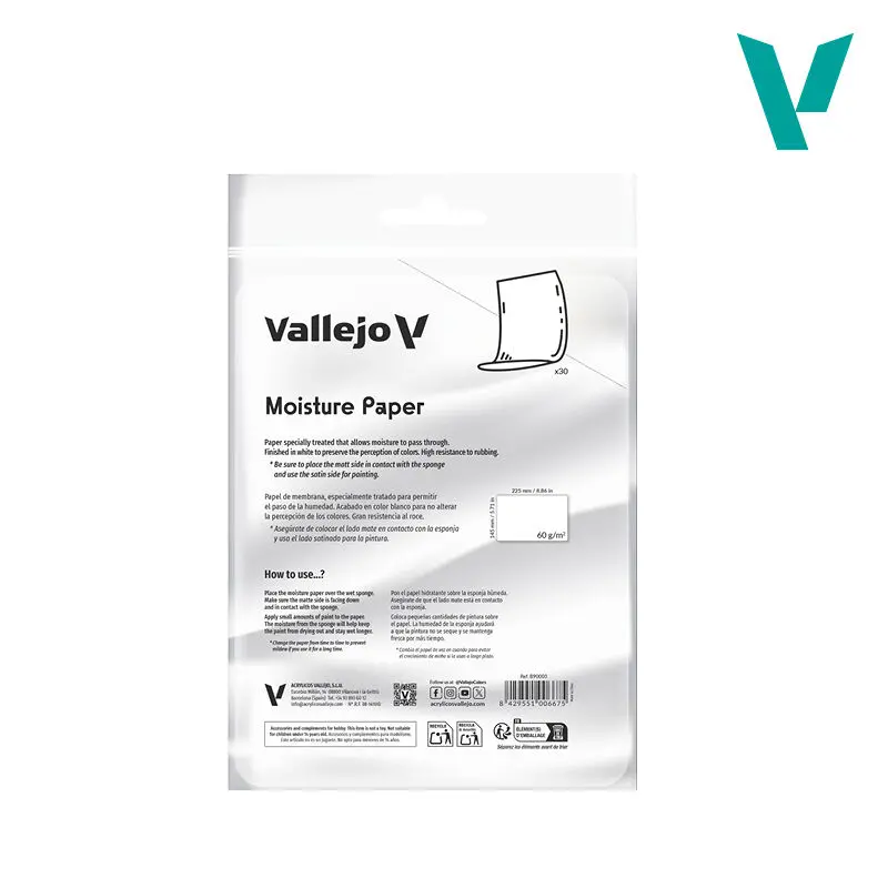 Vallejo Wet Palette Moisture Paper Sheets (30) 1