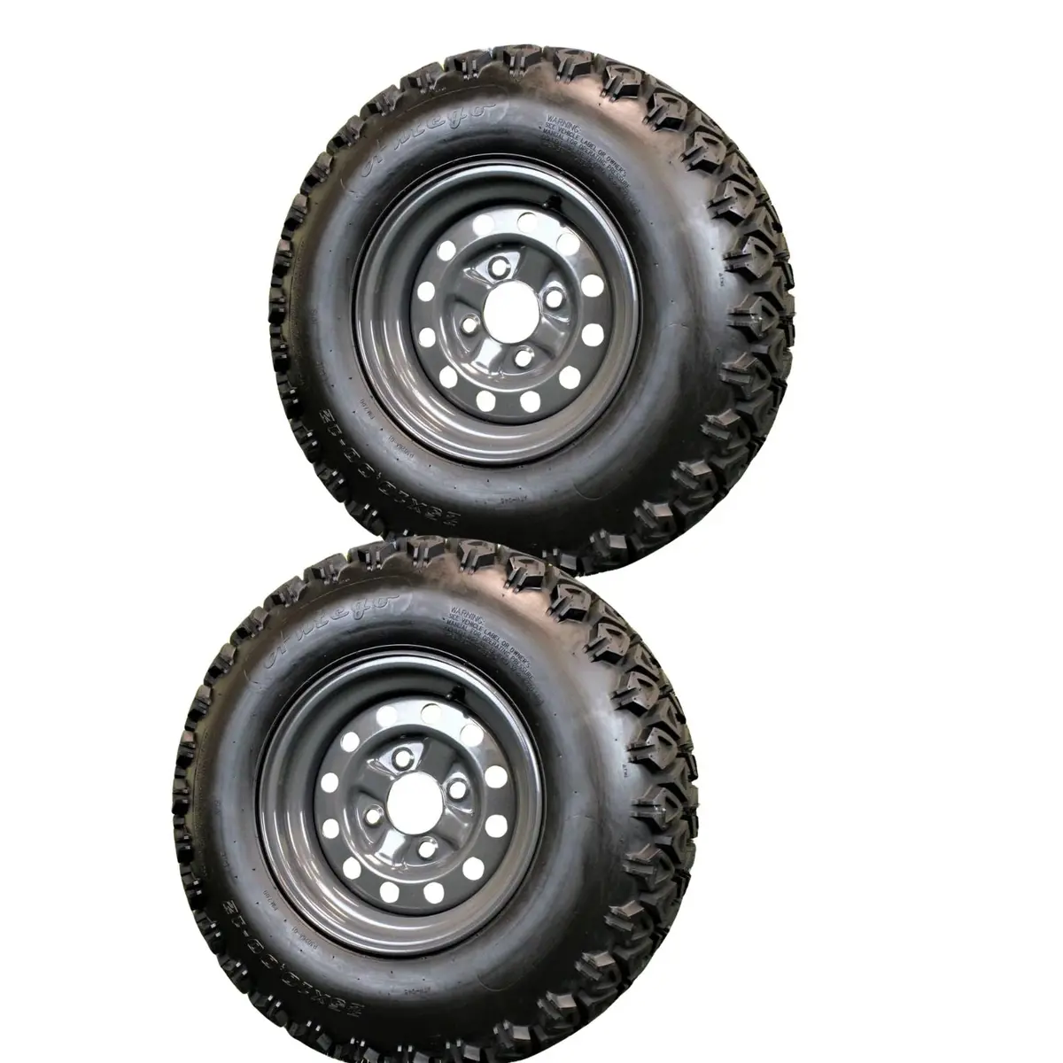 Kubota Rtv’S 900, 1100, 1120 & 1140 Set Of 2 Wheels/Tires 25X10.00-12 6-Ply (4/110 Bolt Pattern) 1