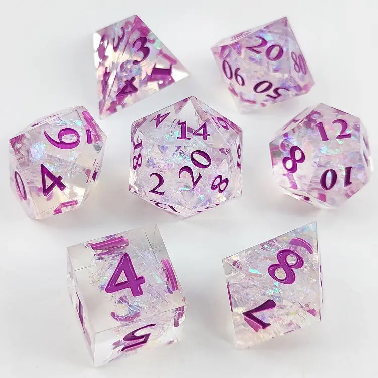 D&D Dice Set Sharp Edge - Arkenstone (Purple) 1