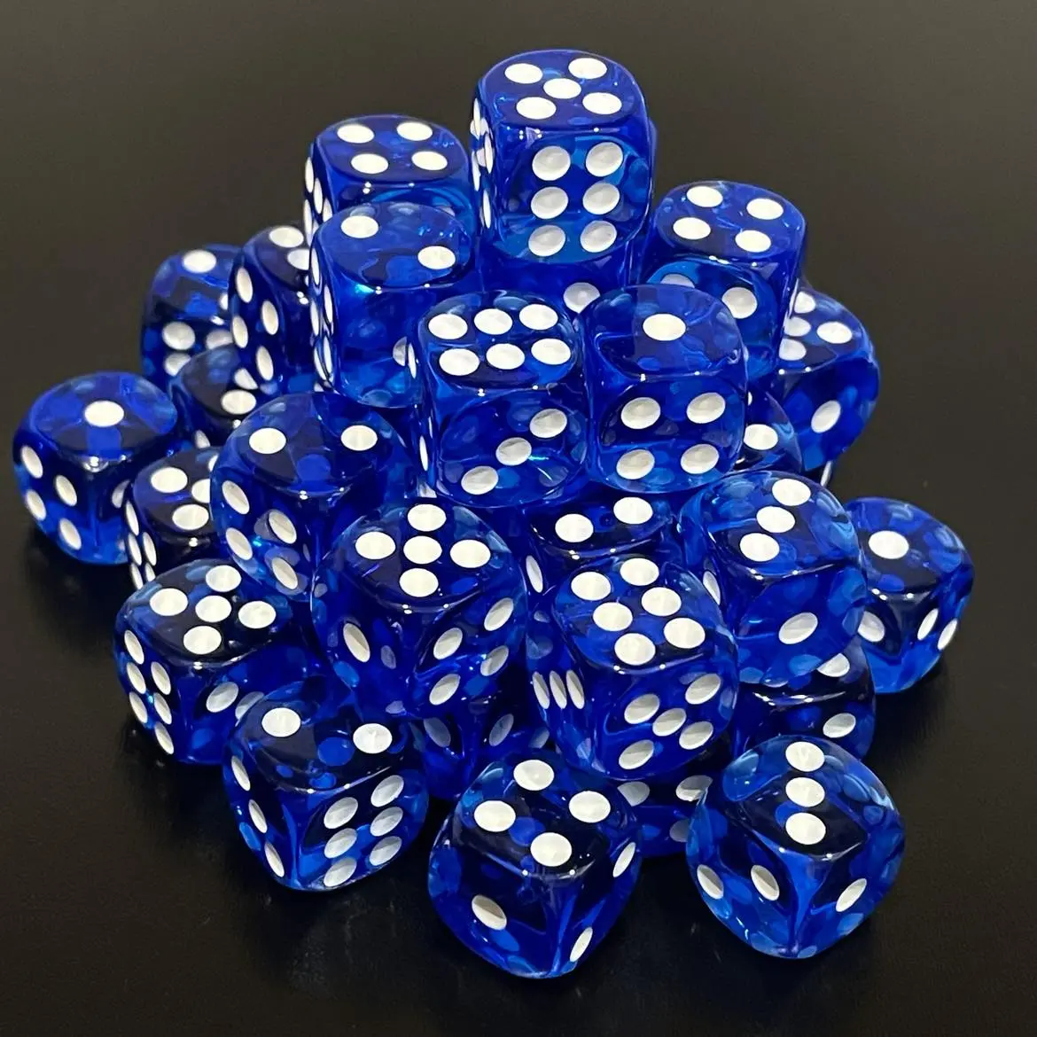 12Mm Dice Transparent Blue (48) 1