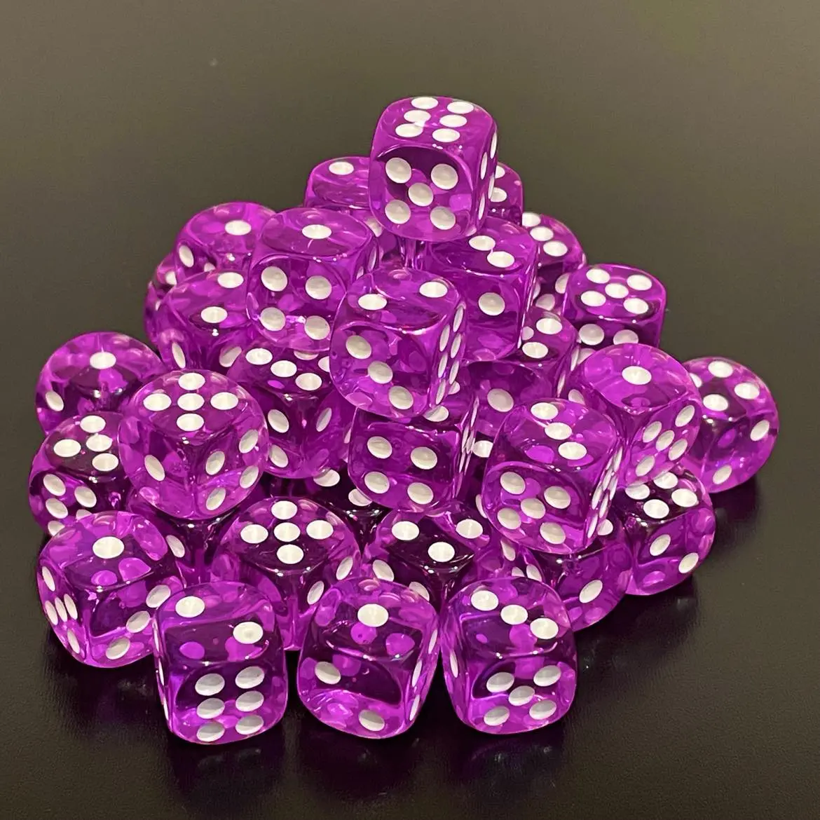 12Mm Dice Transparent Purple (48) 1