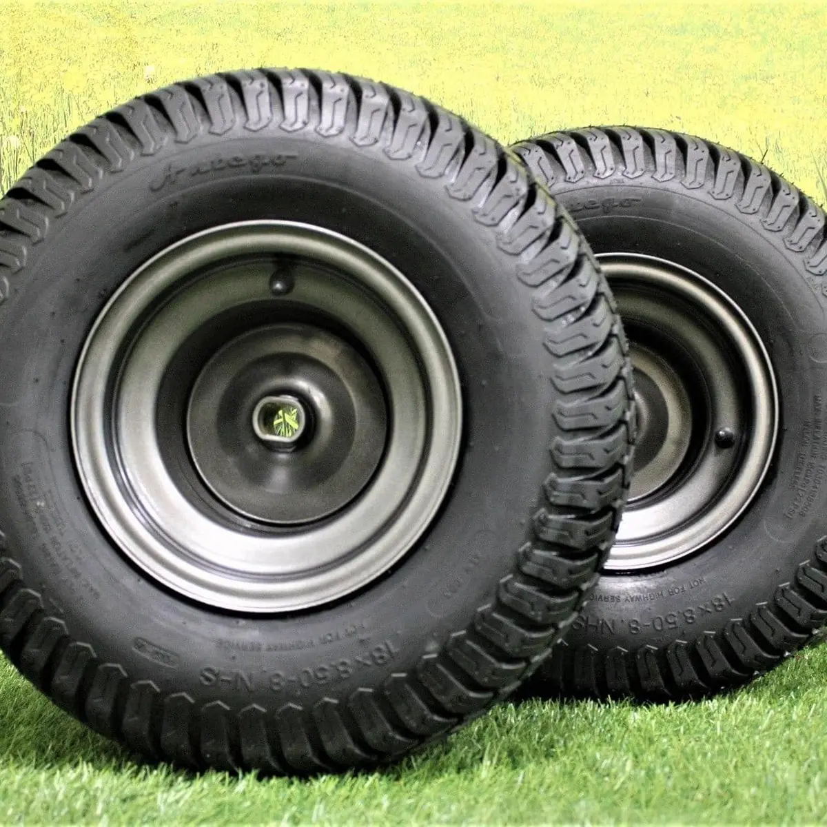 18X8.50-8 Tire With 8X6.375 Wheel Assembly (Set Of 2) Ariens 07101130, Fits Ikon-X, Gravely Ztx Zero Turn Mowers *Due To Supply, We May Substitute 18X9.50 Tires* 1