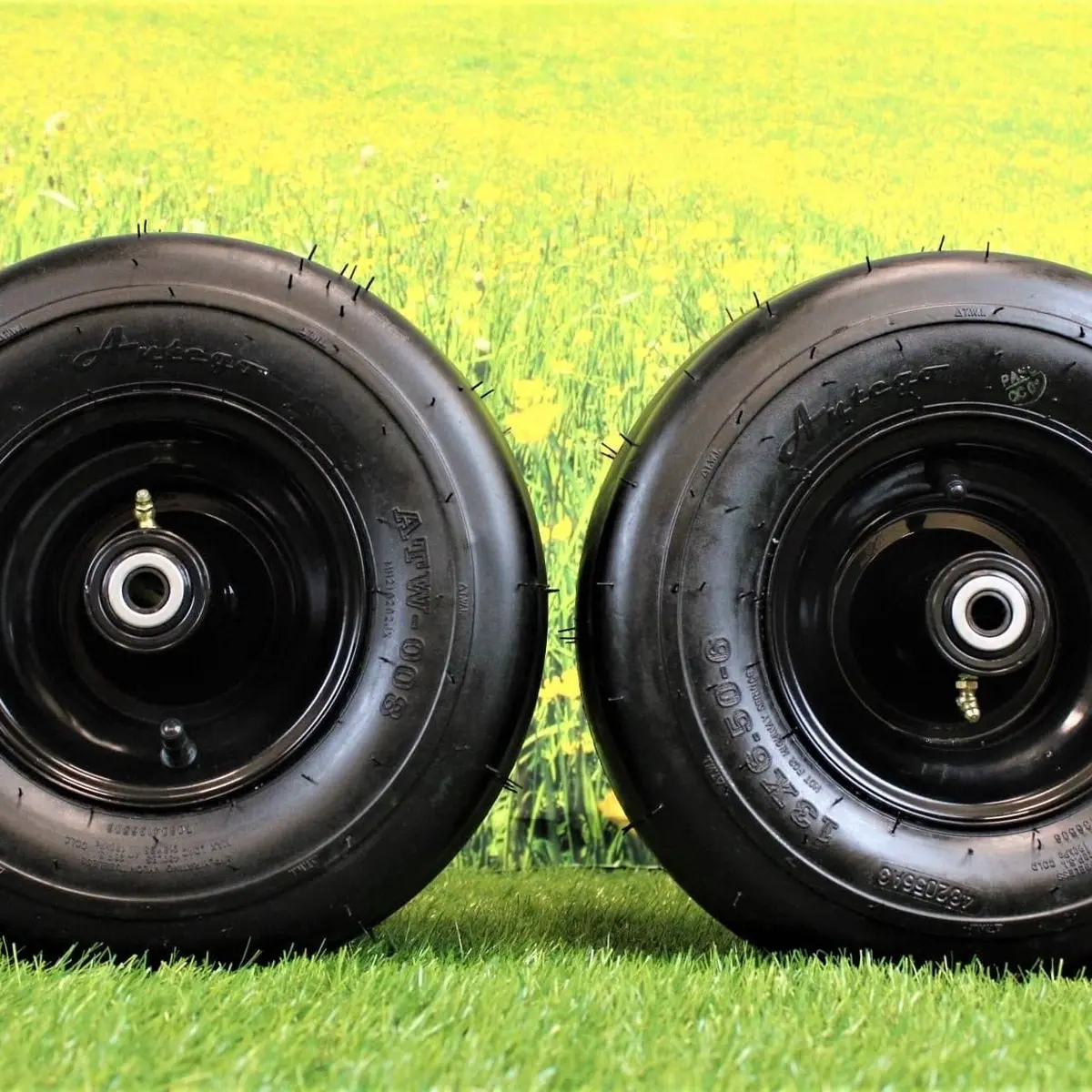 13X6.50-6 4 Ply Smooth With 6X4.5 Black Wheel Assembly (Set Of 2) 1