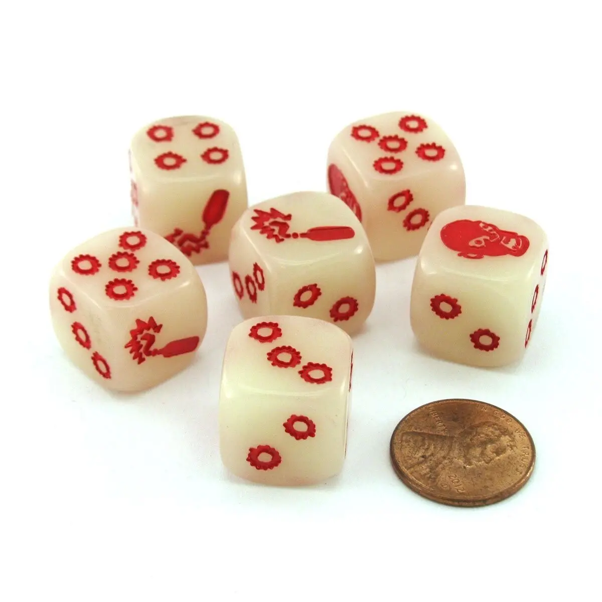 Zombicide Glow In The Dark Dice (6) 1
