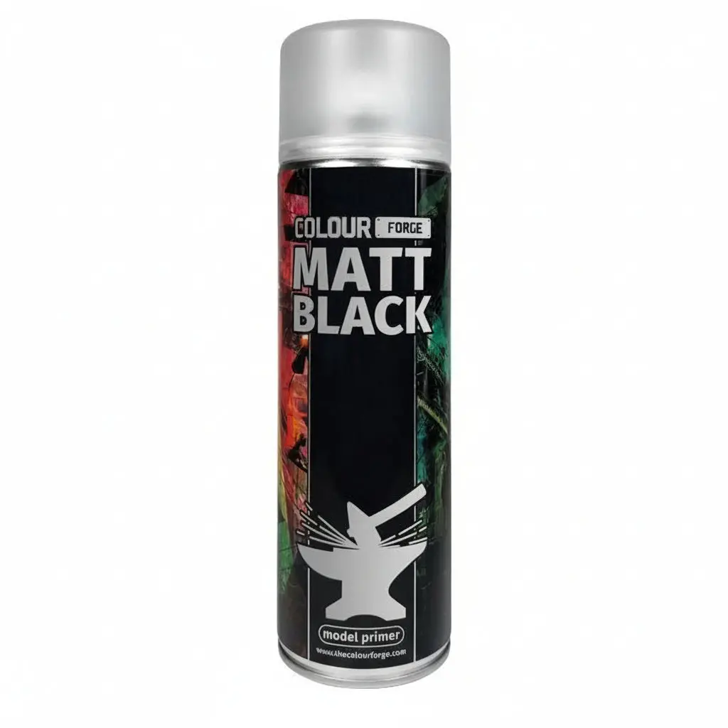Colour Forge - Aerosol Spray Primer - Matt Black 500Ml 1