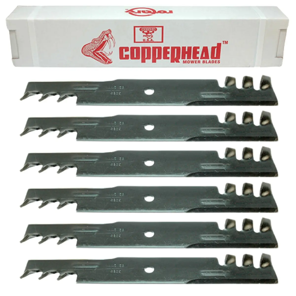 52" Gator Blades 6-Pack Rotary 6294-6 (18" Long X 5/8" Hole) 1
