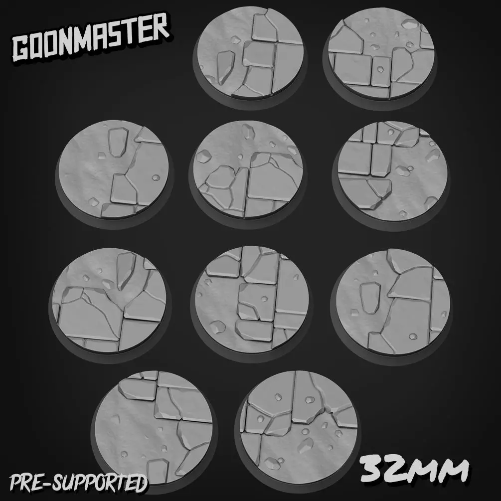 Cracked Stone Floor Bases 32Mm (10) 1