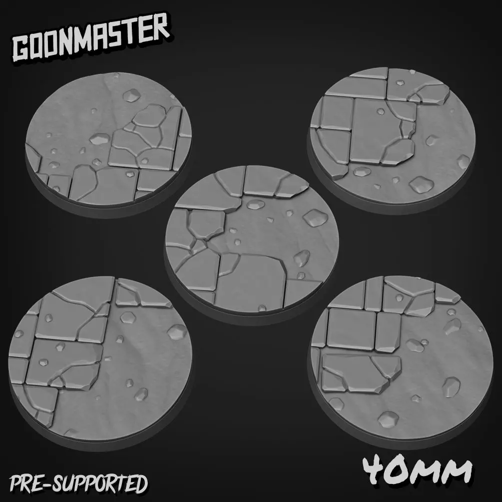 Cracked Stone Floor Bases 40Mm (3) 1