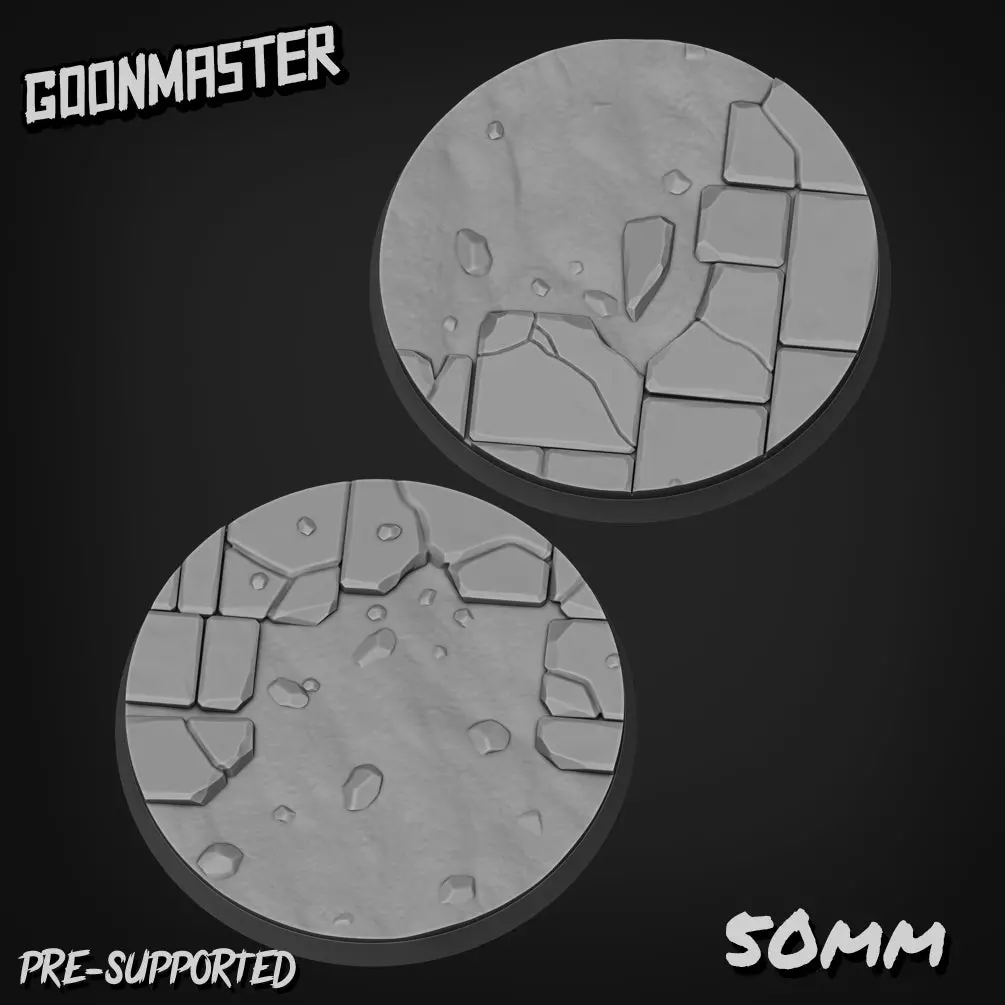 Cracked Stone Floor Bases 50Mm (2) 1