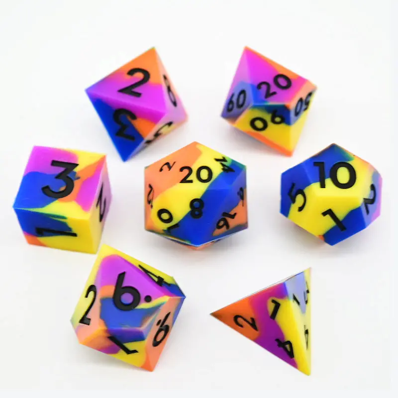 D&D Dice Set Silicone - Crayon Carnival (Black) 1