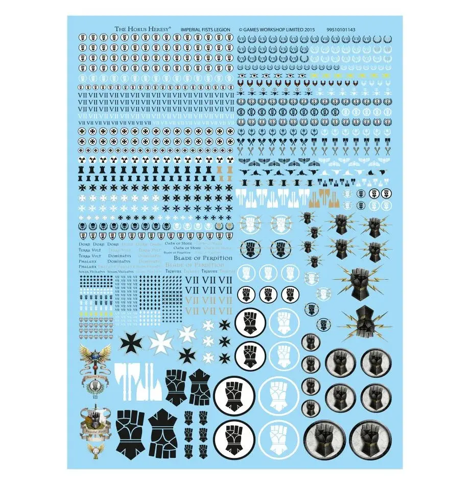 Imperial Fists Legion Transfer Sheet 1