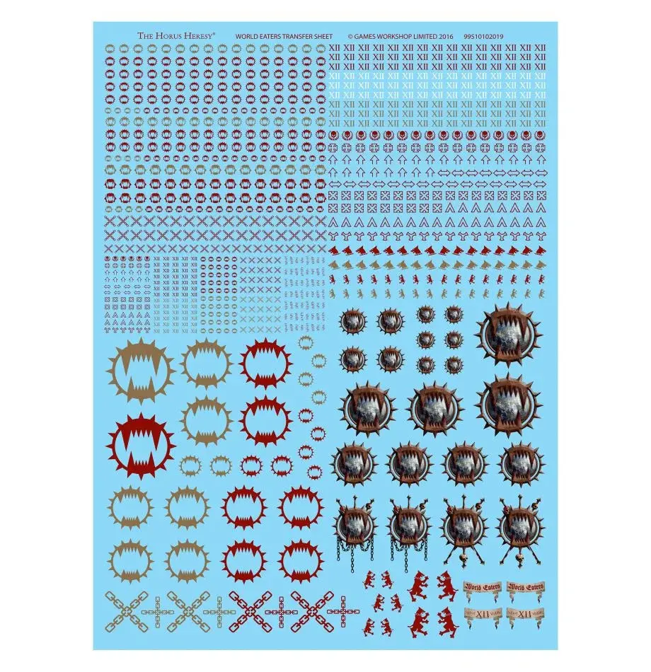 World Eaters Legion Transfer Sheet 1