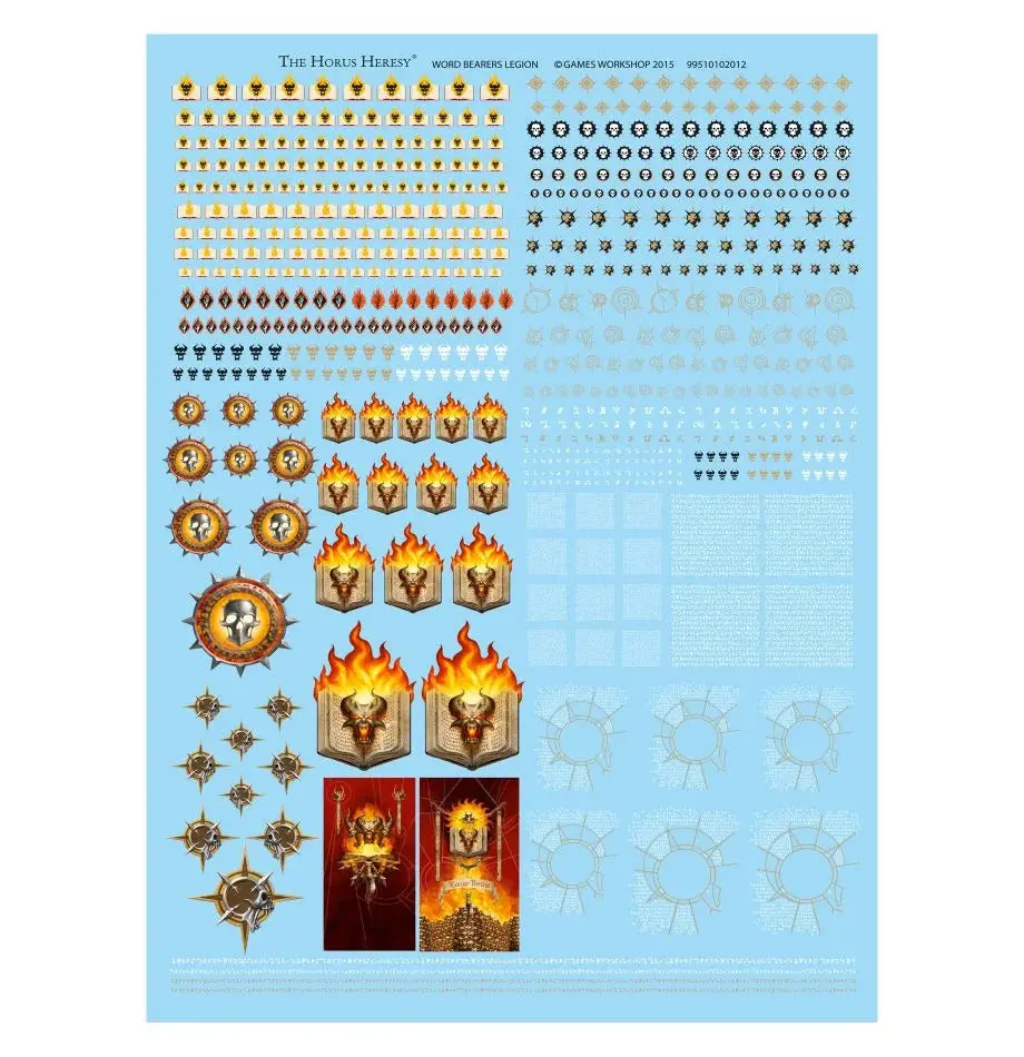 Word Bearers Legion Transfer Sheet 1