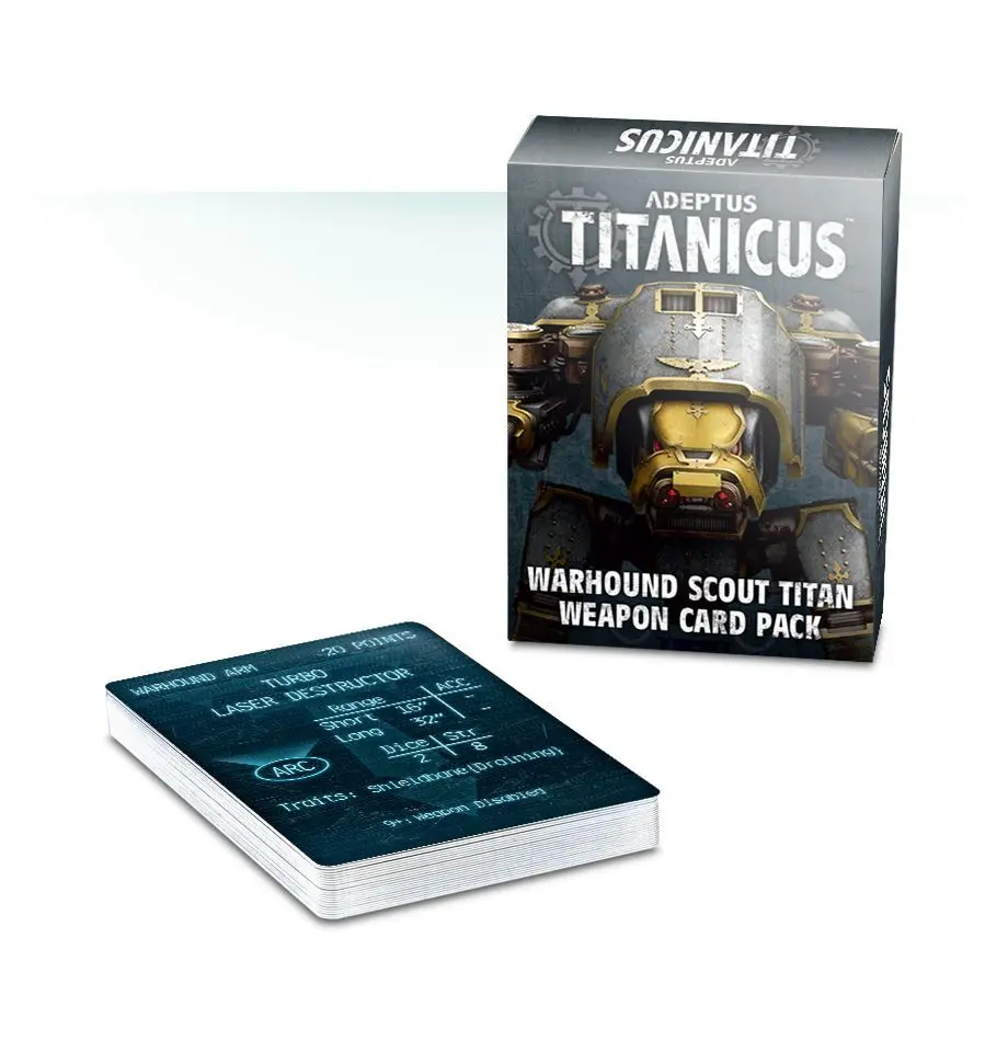 Adeptus Titanicus Warhound Scout Titan Weapon Card Pack (Oop) 1