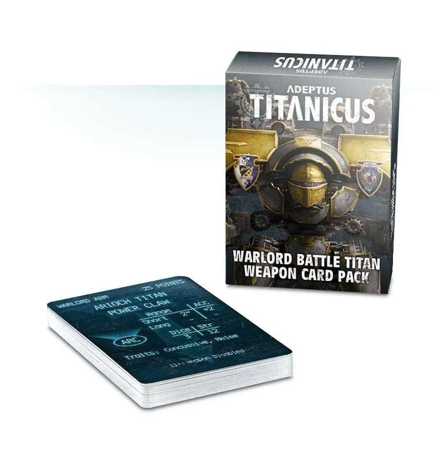 Adeptus Titanicus Warlord Battle Titan Weapon Card Pack 1