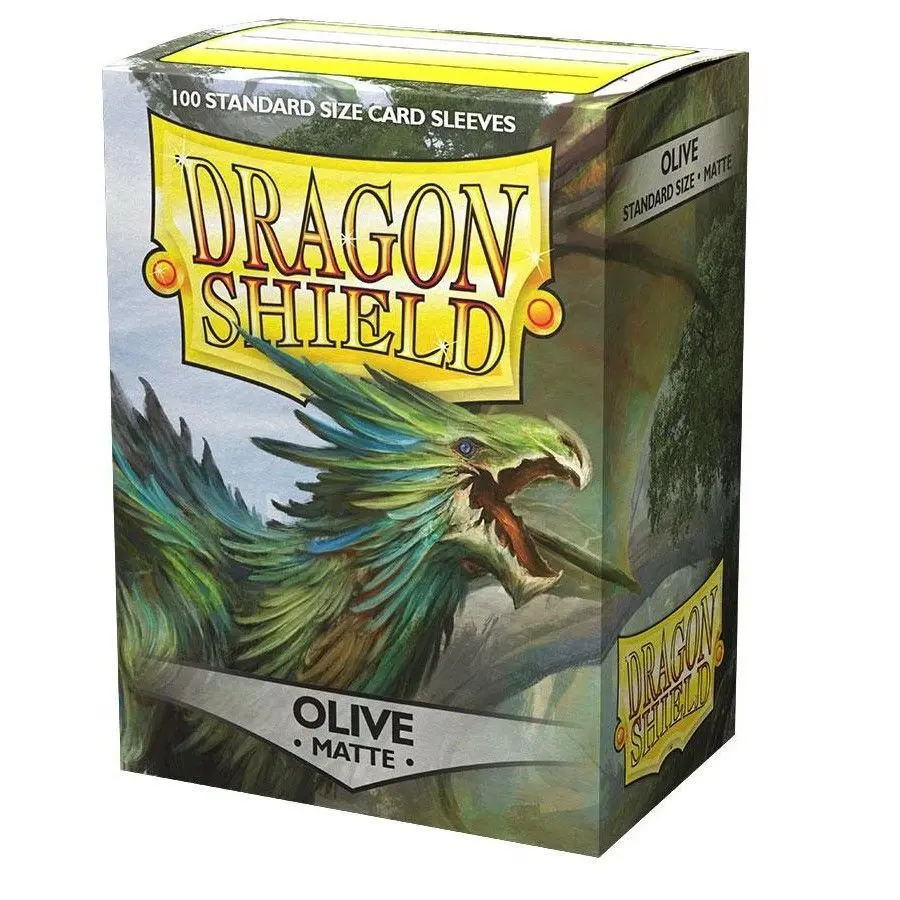 Sleeves - Dragon Shield - Box 100 - Matte Olive 1
