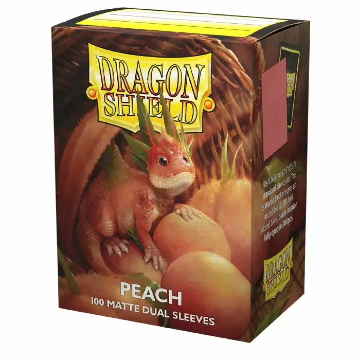 Sleeves - Dragon Shield - Box 100 - Standard Size Dual Matte Peach 1