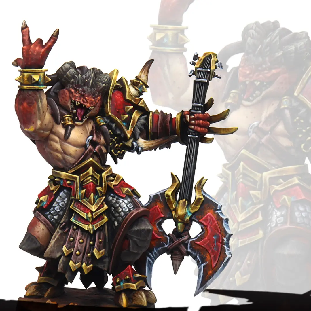Dragonborn Bard Male D&D Miniature 1