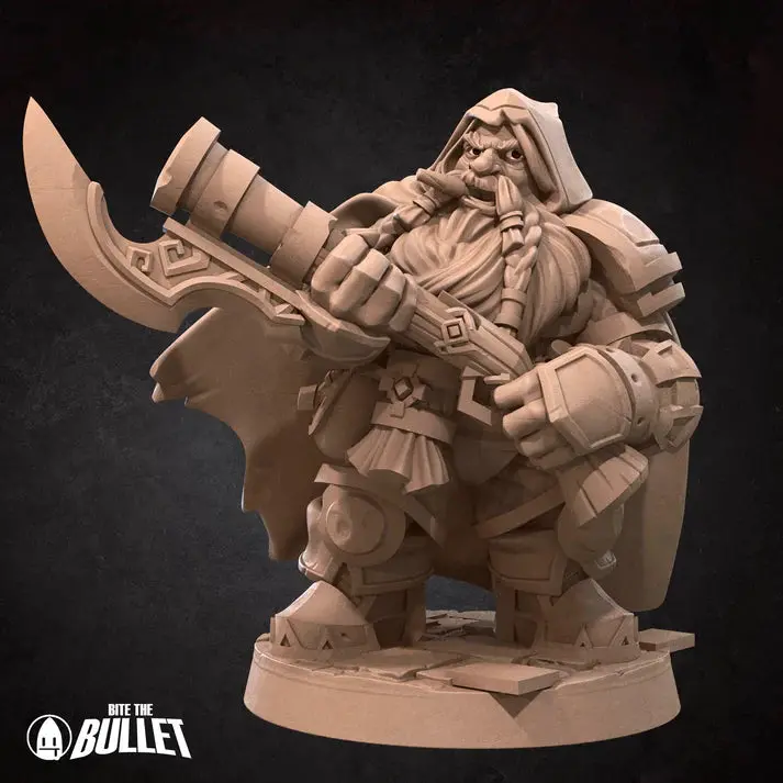 Dwarf Gunslinger Male D&D Miniature 1