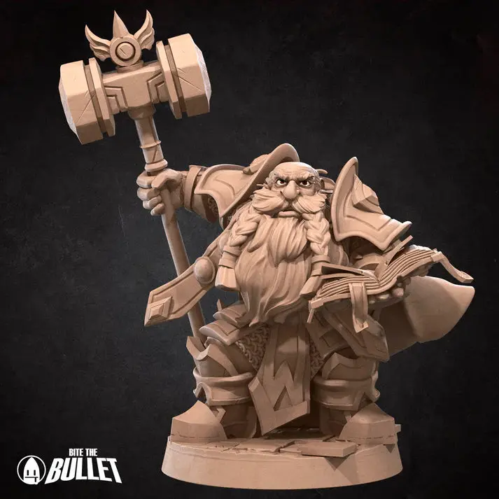 Dwarf Cleric Male D&D Miniature 1