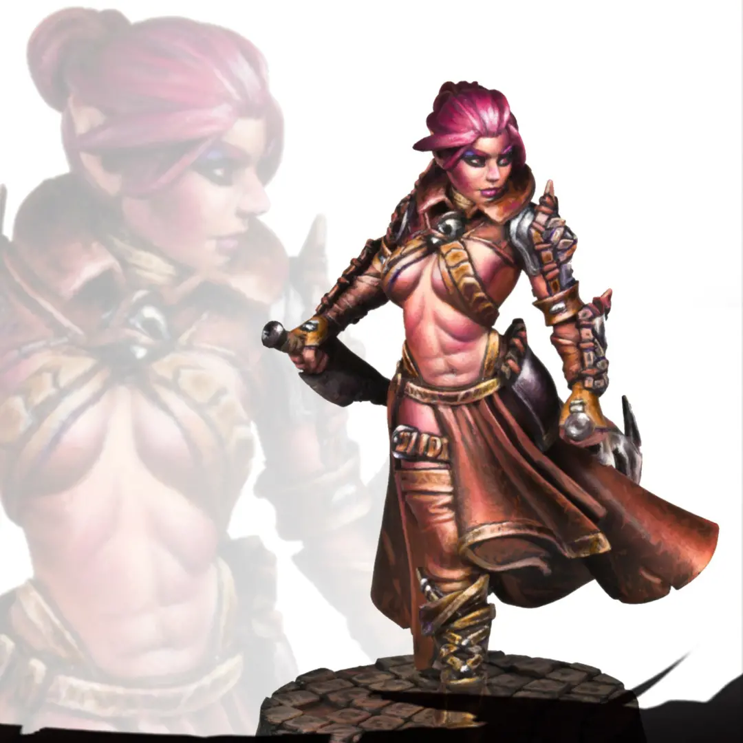 Elf Rogue Female D&D Miniature 1