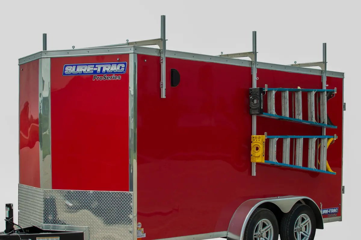Ladder Rack For Enclosed Trailers Holds 1,500 Pounds On Top + 2 Ladders On 1 Side 1