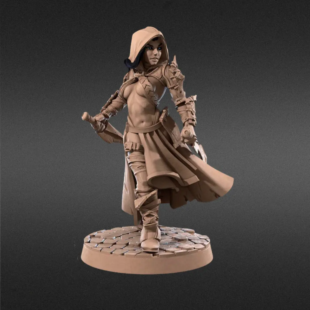 Human Rogue Female D&D Miniature 1