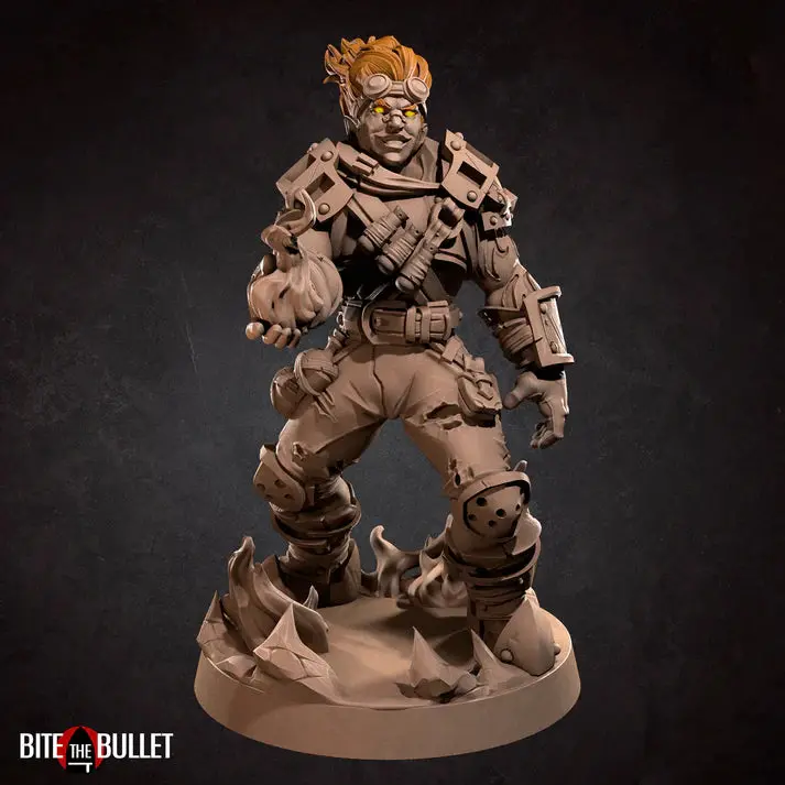Genasi Artificer Male D&D Miniature 1