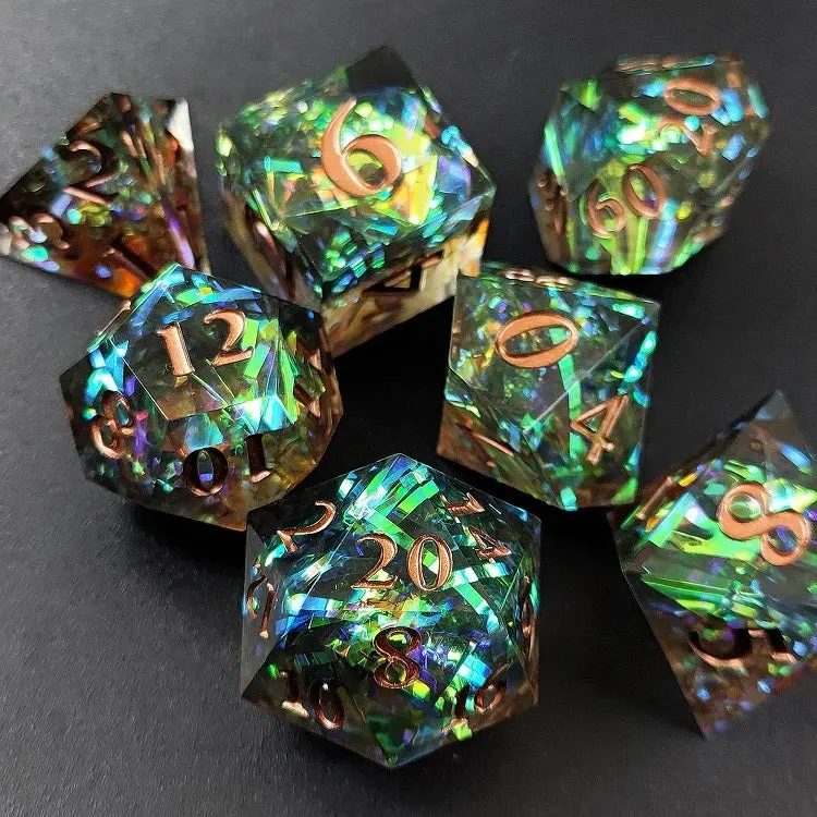 D&D Dice Set Sharp Edge - Forest Celebration 1