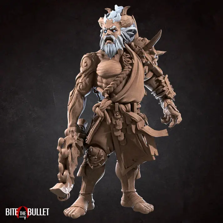 Genasi Barbarian Male D&D Miniature 1