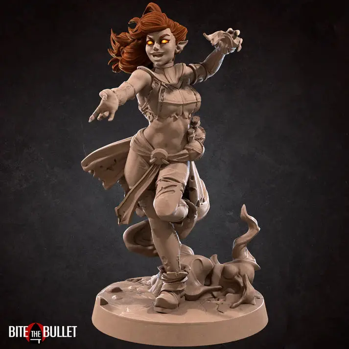 Genasi Sorcerer Female D&D Miniature 1