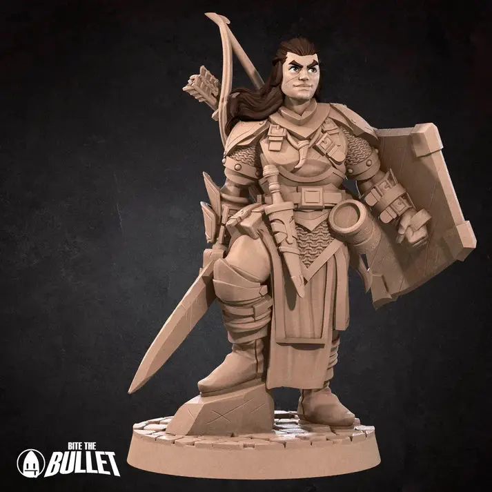 Human Fighter Male (With Bow) D&D Miniature 1