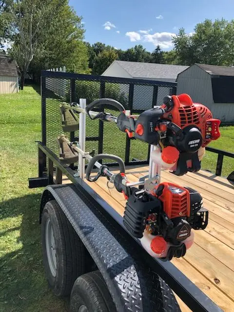 Trailer Rack String Trimmer Rack System Holds 2 String Trimmers 1