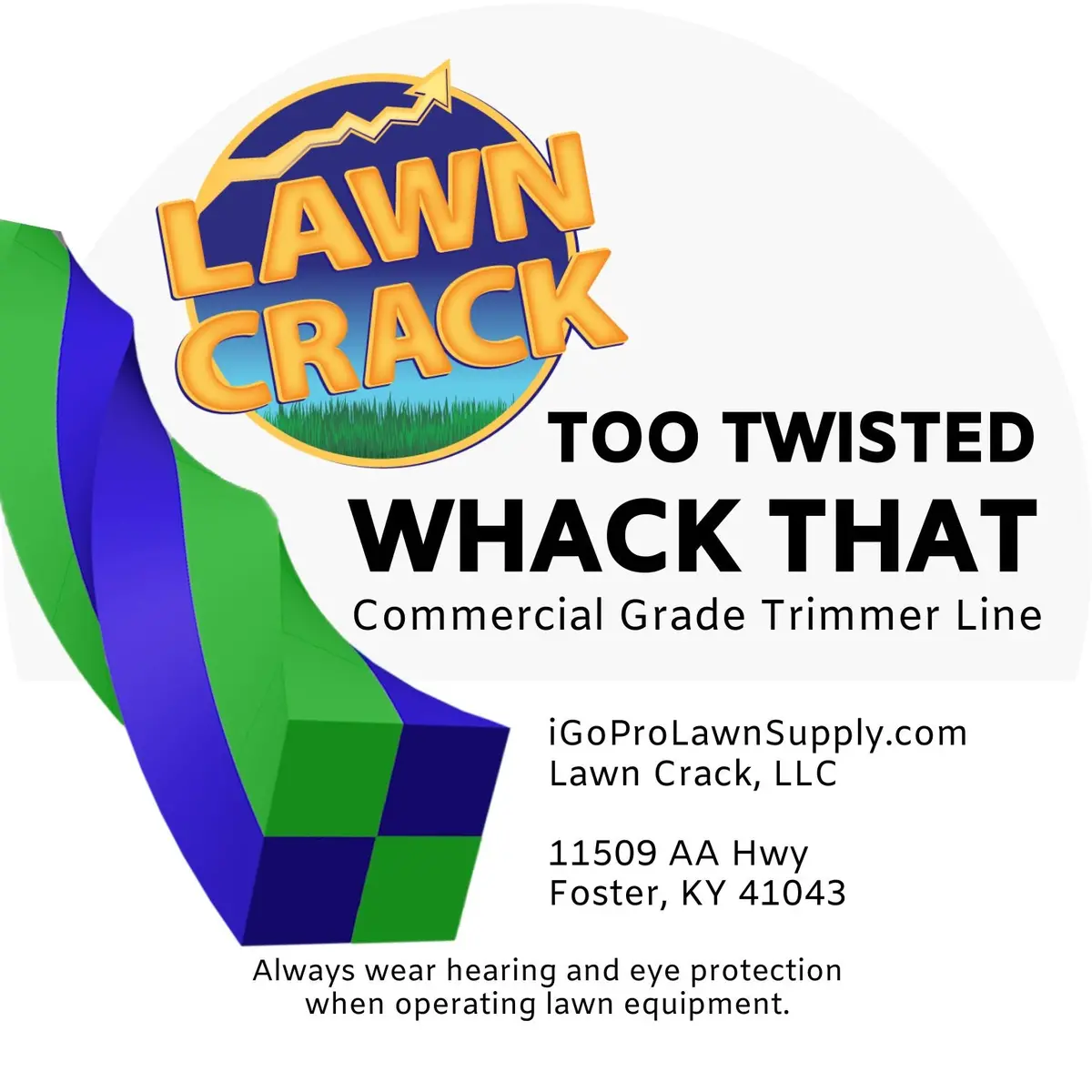 .095 Too Twisted Trimmer Line 3 Pounds Commercial Grade Lawn Crack 2
