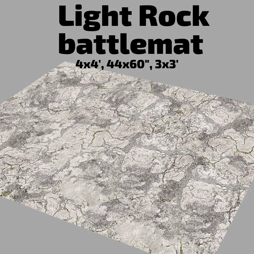 44" X 60" Light Rock Battlemat 1