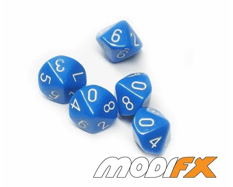 D10 Dice Opaque Blue 1