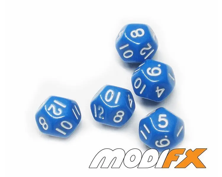 D12 Dice Opaque Blue 1