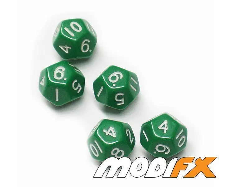 D12 Dice Opaque Green 1