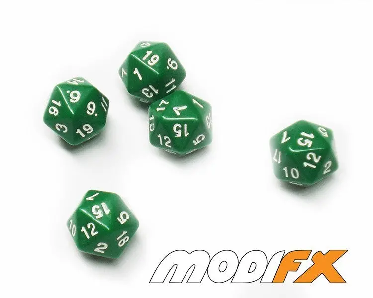 D20 Dice Opaque Green 1