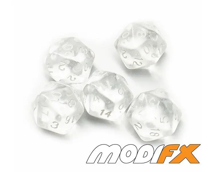 D20 Dice Translucent Clear 1