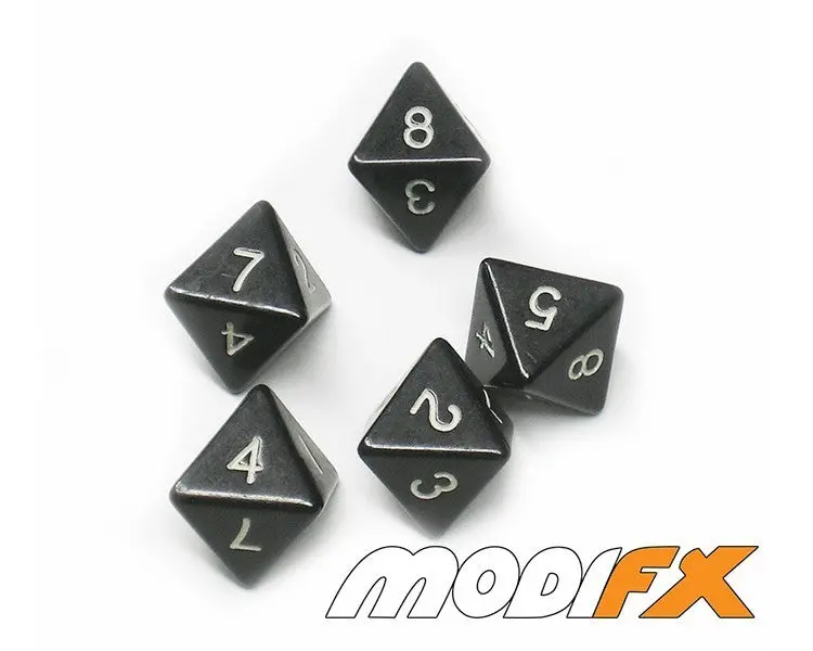 D8 Dice Opaque Black 1