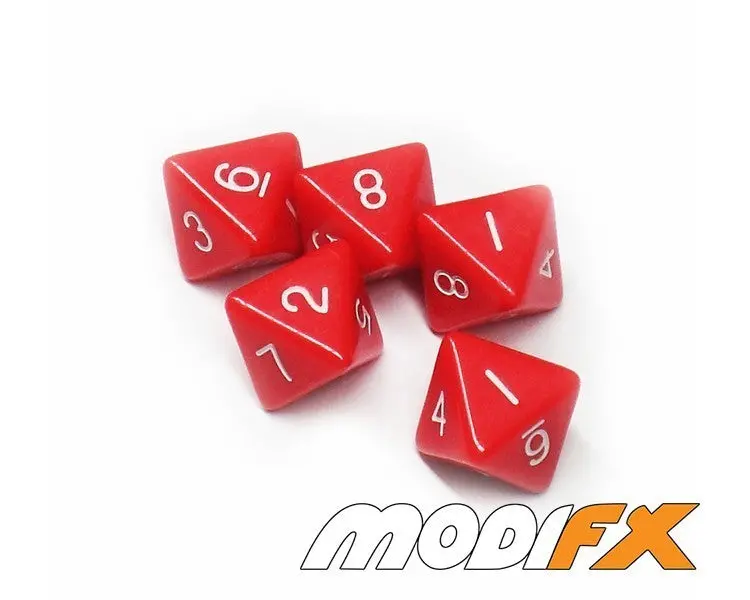 D8 Dice Opaque Red 1
