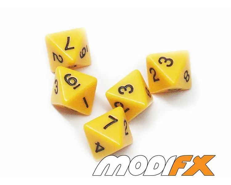 D8 Dice Opaque Yellow 1