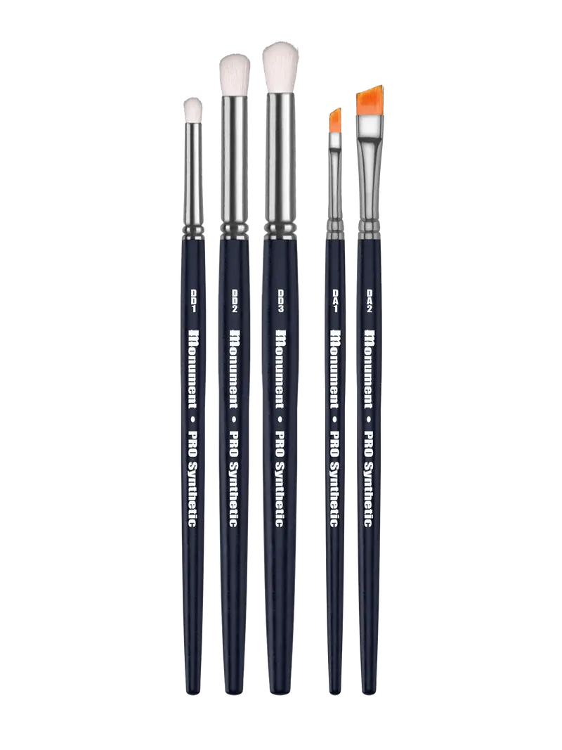 Monument Hobbies - Pro Synthetic Drybrush Set 1