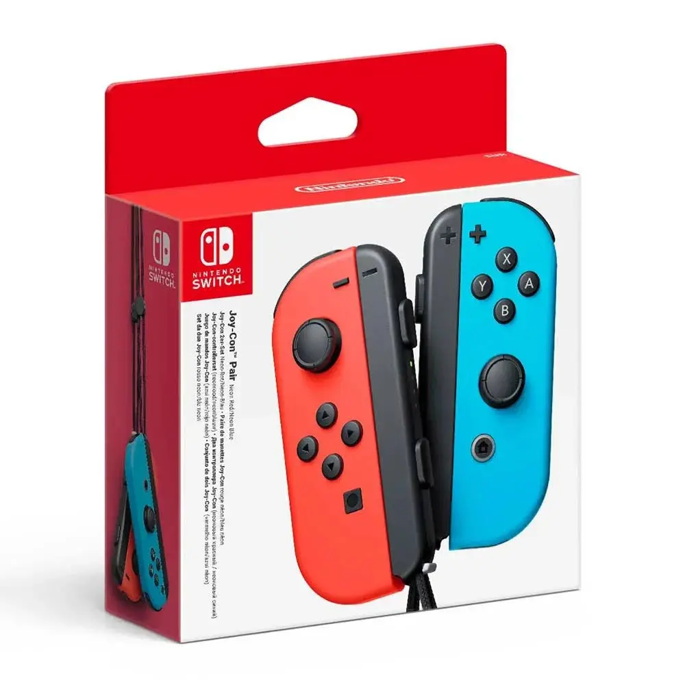 Nintendo Switch Joy Con Neon Red And Blue Controller Pair 1