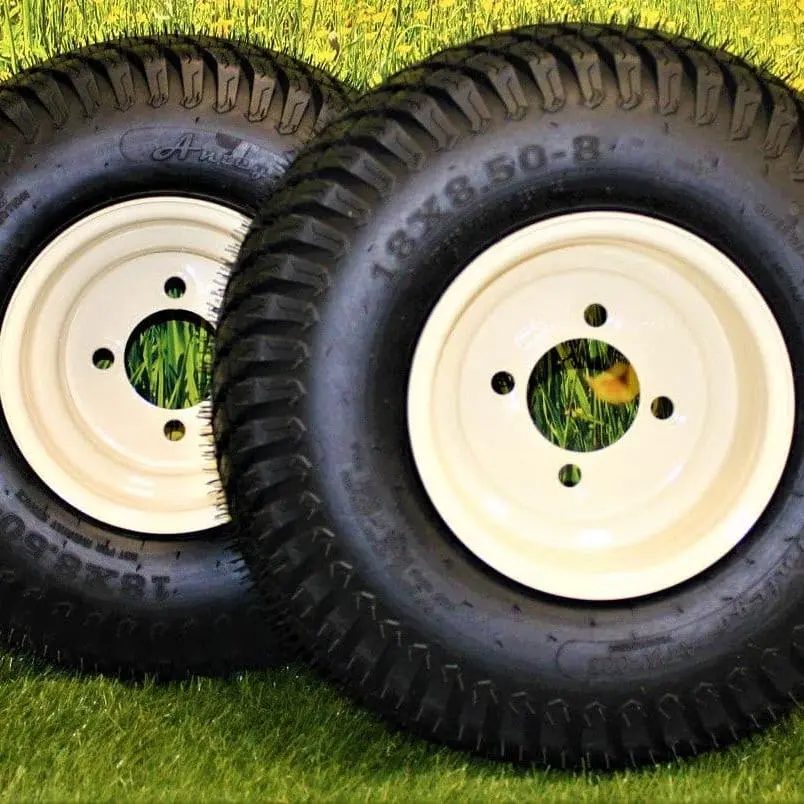 18X8.50-8 Beige Steel Lawn Mower Assemblies (2-Pack) Compatible With Cub Cadet Rztl 2010-2018 Rzts 2010 And Newer Models 1