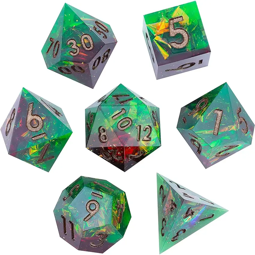 D&D Dice Set Sharp Edge - Poison Spray (Bronze) 1